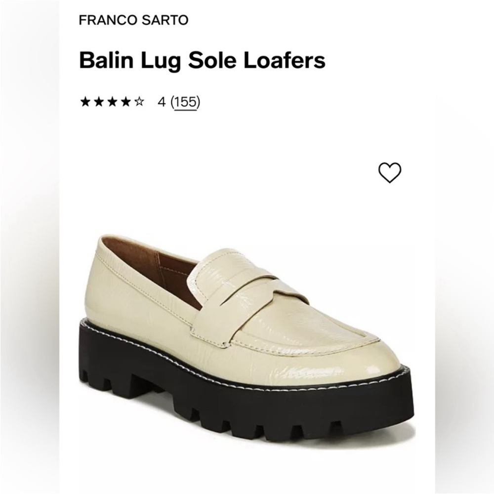 Franco Sarto white loafers size 8
